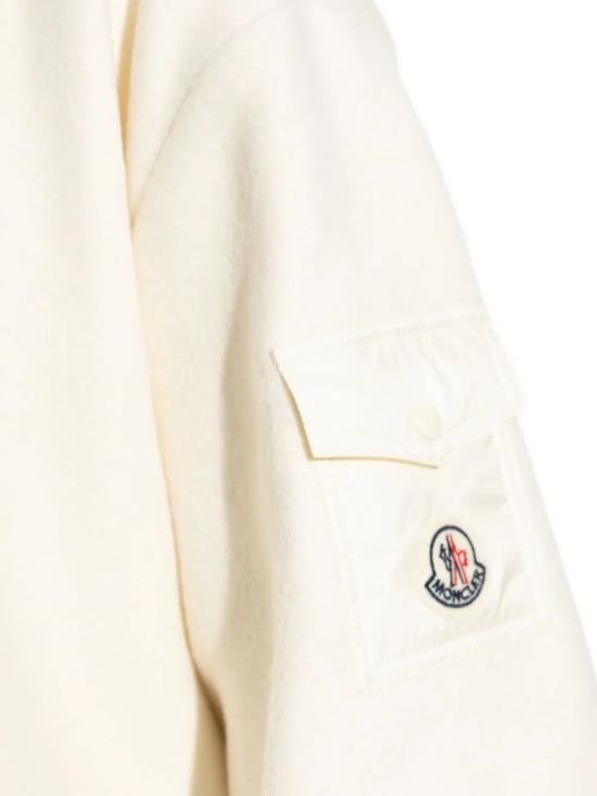 25FW 몽클레어 울 후드 집업 케이프 K20933G00002M7148P11 WHITE - MONCLER