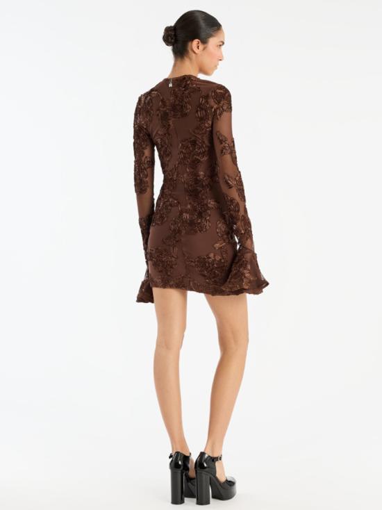 25FW 로테이트 바이 크리스텐슨 미디 원피스 1146312910 BROWN - ROTATE BY BIRGERCHRISTENSEN