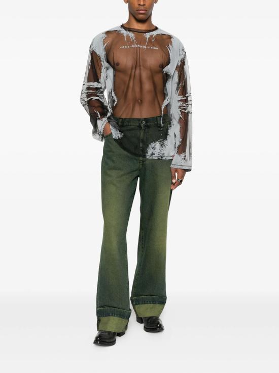 25FW 디젤 리마스터 캡슐 티하산 LS A 티셔츠 A212300BKBY7FMA GREY - DIESEL