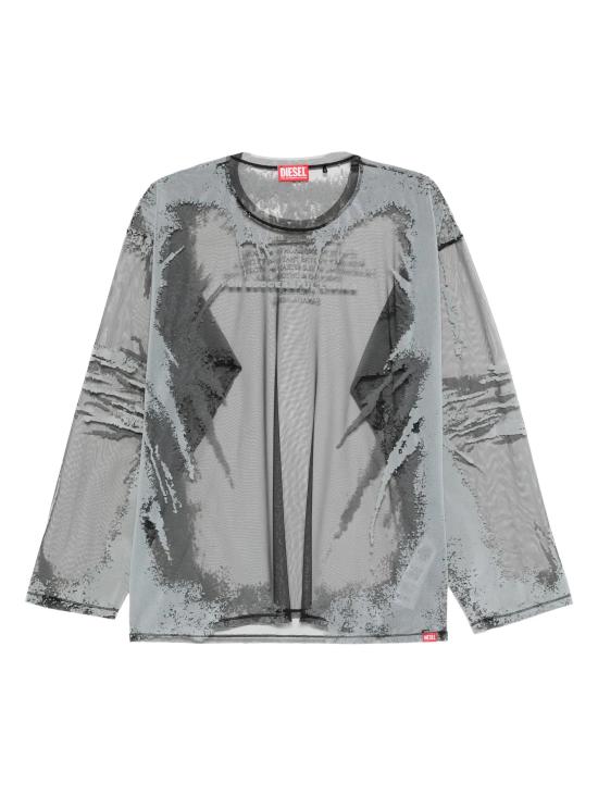 25FW 디젤 리마스터 캡슐 티하산 LS A 티셔츠 A212300BKBY7FMA GREY