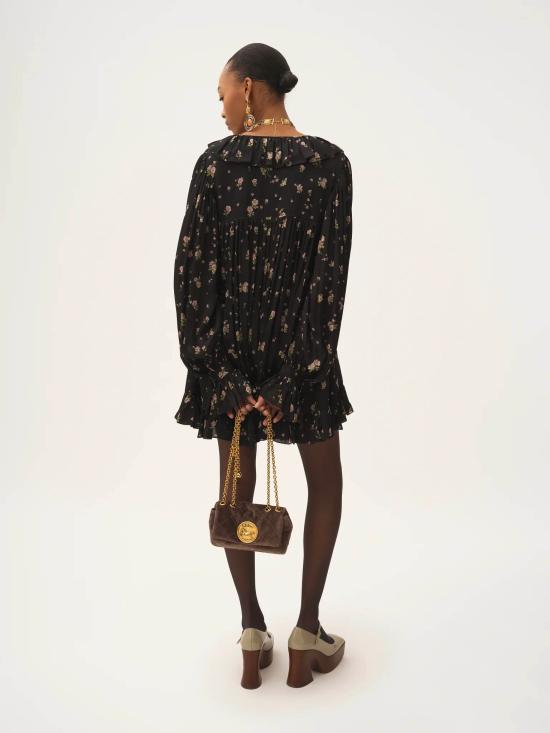 25FW 끌로에 미디 원피스 CH25ARO26481001 BLACK - CHLOE