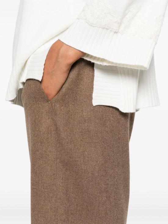 25FW 에스막스마라 LIVIO 리비오 울 캐시미어 와이드 팬츠 2529136093600004 MARRONE - 'S MAX MARA