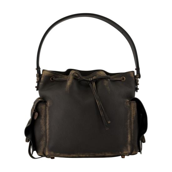 25FW 아크네 스튜디오 멀티포켓 버킷백 A10454AIP DARKBROWN