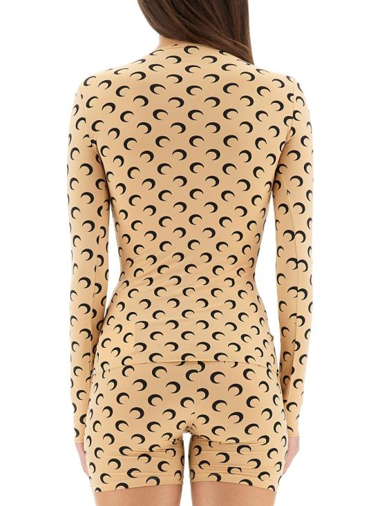 25FW 마린세르 크레센트 문 프린트 긴팔 티셔츠 WTS006A CJER0001TA10 BEIGE - MARINE SERRE