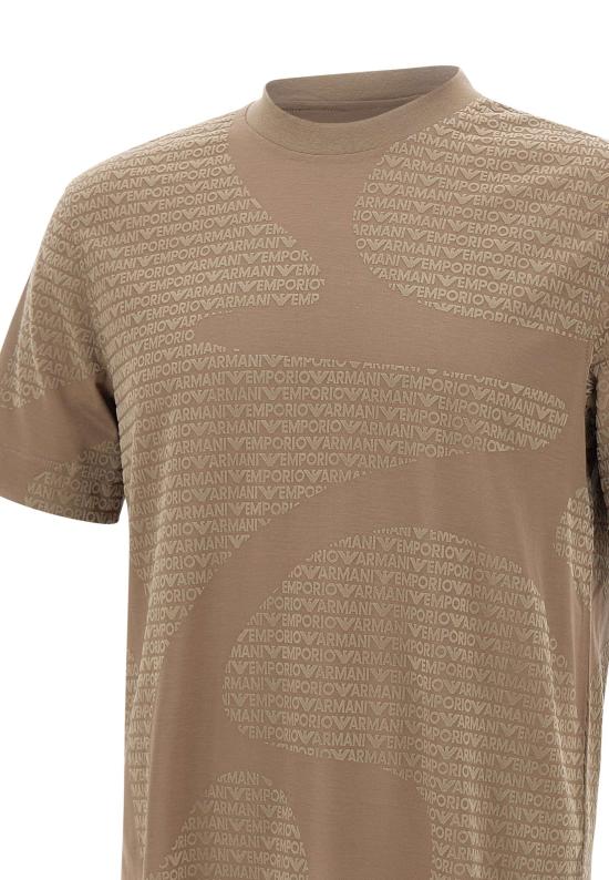 25FW 엠포리오 아르마니 반팔 티셔츠 EM002957 AF10017F6130 Beige - EMPORIO ARMANI