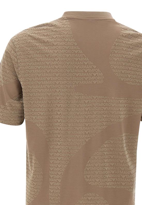 25FW 엠포리오 아르마니 반팔 티셔츠 EM002957 AF10017F6130 Beige - EMPORIO ARMANI