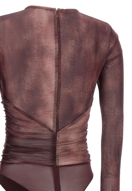 25FW 엘리자베타프랜치 바디수트 티셔츠 BO02057E2 EA4 Red - ELISABETTA FRANCHI