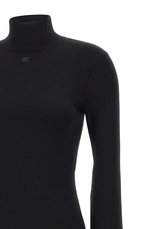 25FW 쿠레쥬 터틀넥 425MPU260FI0001 BLACK Black - COURREGES