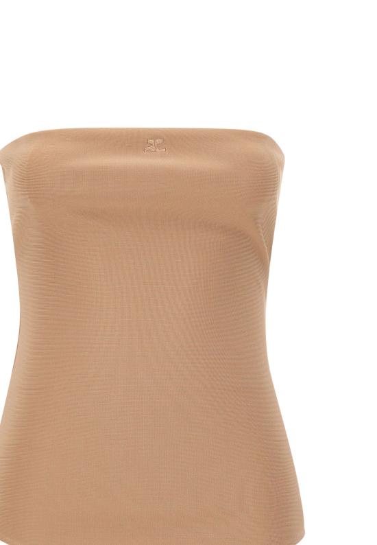 25FW 쿠레쥬 바디수트 티셔츠 425JBD161JS0256 DUNE Beige - COURREGES