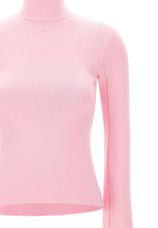 25FW 쿠레쥬 터틀넥 425MPU260FI0001 PINK Pink - COURREGES