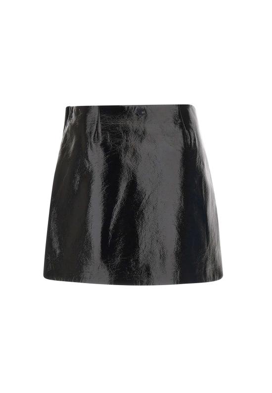 25FW 쿠레쥬 미디 스커트 425CJU316VY0014 BLACK Black - COURREGES