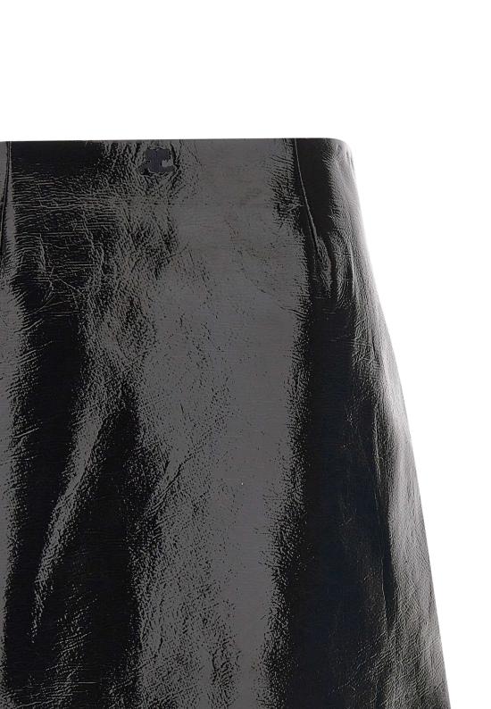 25FW 쿠레쥬 미디 스커트 425CJU316VY0014 BLACK Black - COURREGES