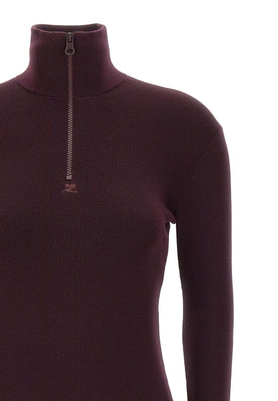 25FW 쿠레쥬 터틀넥 325MPU247FI0071 BURGUNDY Brown - COURREGES