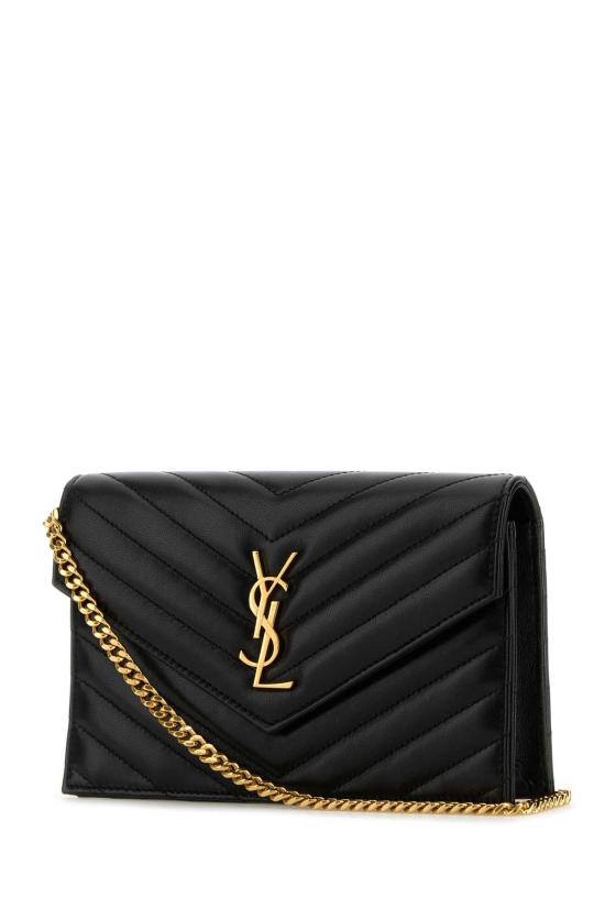 26SS 생로랑 램스킨 카산드라 엔벨로프 체인 월렛 742920 AAA441000 BLACK - SAINT LAURENT