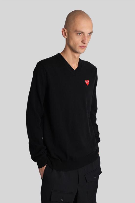 25FW 꼼데가르송 스웨터 407057 AX N002 051 Black - COMME DES GARCONS
