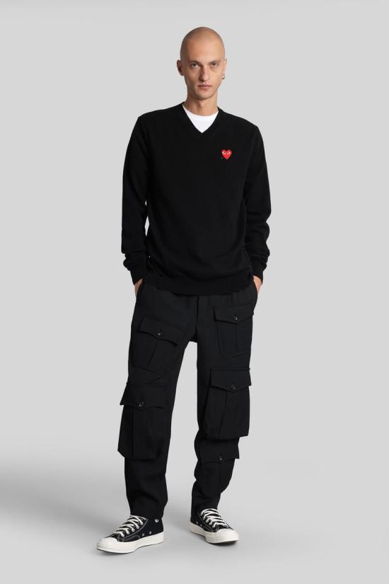 25FW 꼼데가르송 스웨터 407057 AX N002 051 Black - COMME DES GARCONS