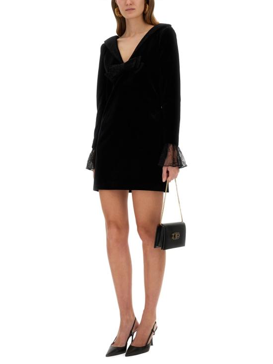 25FW 니나리찌 숏 원피스 25ACRO034CO1100 U9000 BLACK - NINA RICCI