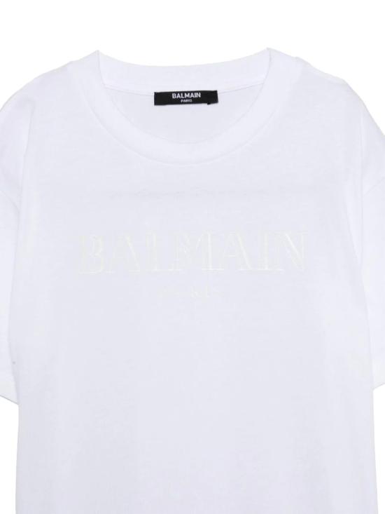 25FW [키즈] 발망 티셔츠 BX8Q81K Z3186100 WHITE - BALMAIN