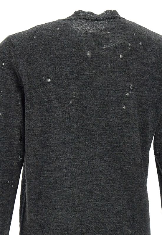 25FW MM6 메종마르지엘라 스웨터 SH0HL0033 M13134855 Grey - MM6 MAISON MARGIELA