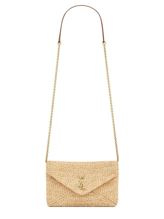 26SS 생로랑 카산드라 라피아 체인 파우치 847716 GAAFC2791 BEIGE