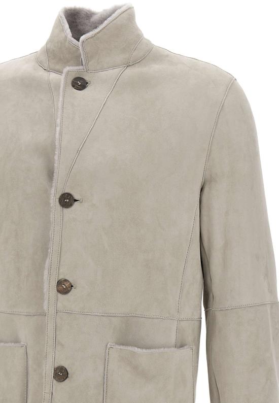 25FW GMS 75 가죽 자켓 4W20K21019 302 Grey - OTHER BRANDS