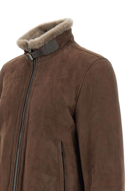 25FW 볼파글리 가죽 자켓 SANZIO SHEMORO Brown - VOLFAGLI