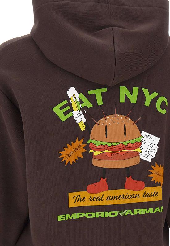 25FW 엠포리오 아르마니 긴팔 티셔츠 EM003621 AF12896M6185 Brown - EMPORIO ARMANI