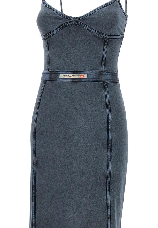 25FW 디젤 미디 원피스 A18358 0KIBY01A Blue - DIESEL