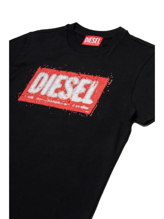26SS [키즈] 디젤 티셔츠 J02476K 00YI9K900 BLACK - DIESEL