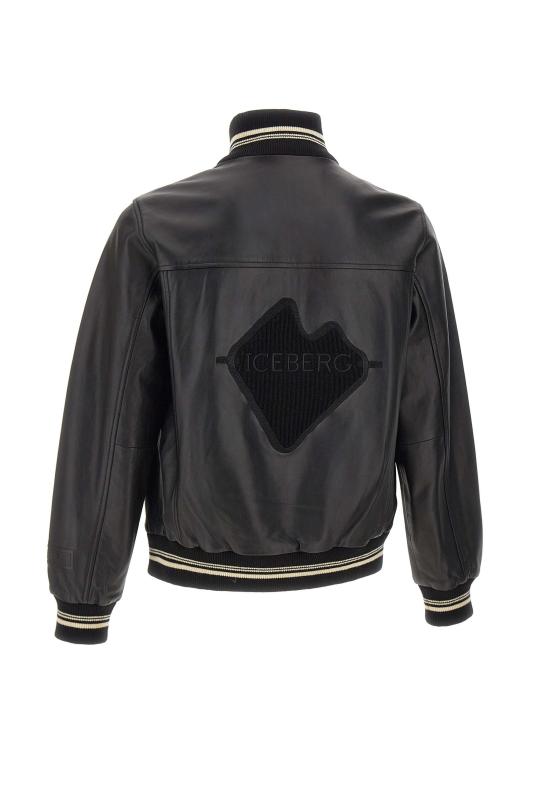 25FW 아이스 비 아이스버그 가죽 자켓 ZO306804 9000 Black - ICE B ICEBERG