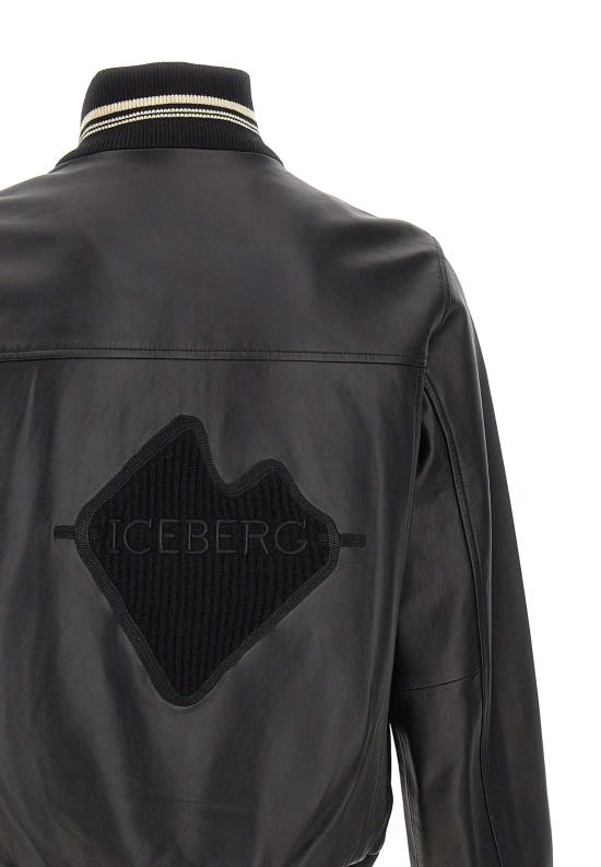 25FW 아이스 비 아이스버그 가죽 자켓 ZO306804 9000 Black - ICE B ICEBERG