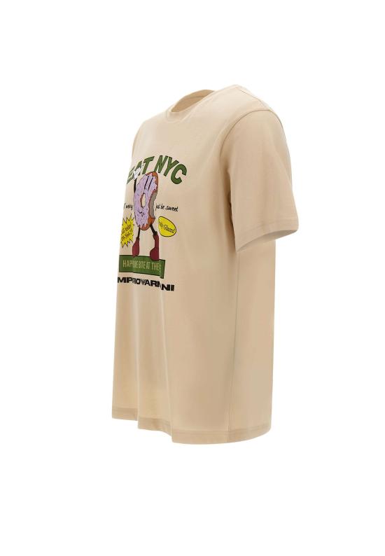 25FW 엠포리오 아르마니 반팔 티셔츠 EM003622 AF14836M1183 Beige - EMPORIO ARMANI