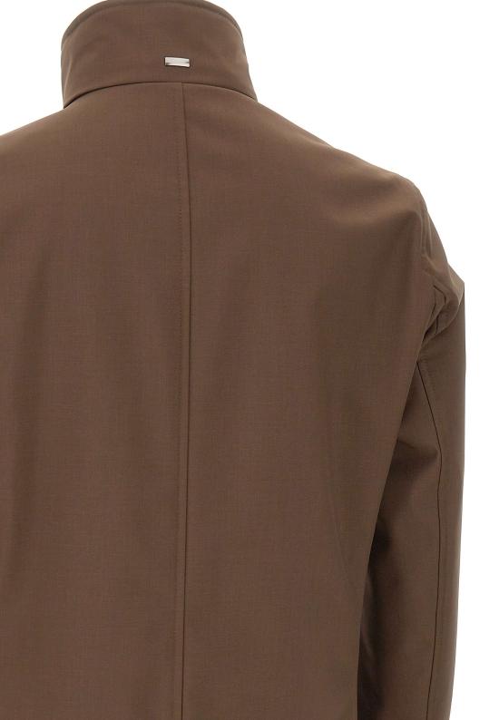 25FW 에르노 울 트윌 & 라이트 인조 퍼 카코트 IM000370U 127308010 Brown - HERNO