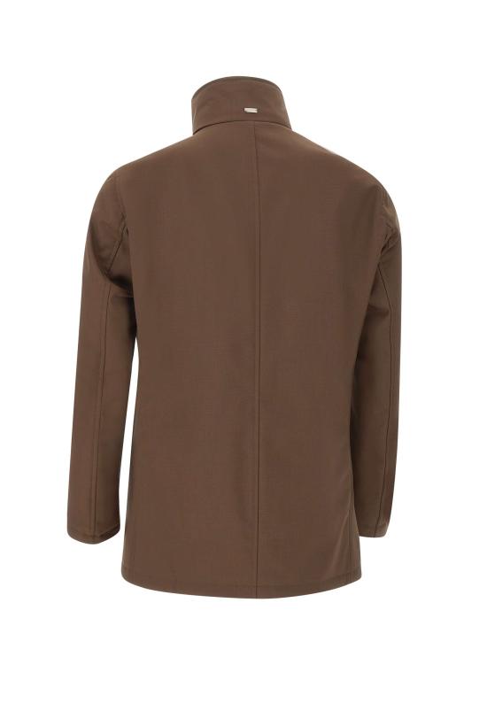 25FW 에르노 울 트윌 & 라이트 인조 퍼 카코트 IM000370U 127308010 Brown - HERNO