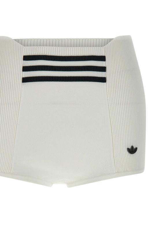 25FW 아디다스 하이웨이스트 리브 텍스처 보이쇼츠 KB3068 WHITE White - ADIDAS