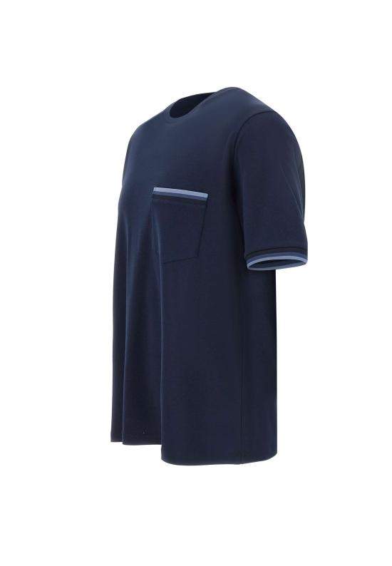 25FW 에르노 반팔 티셔츠 JG00047UR 520529200 Blue - HERNO