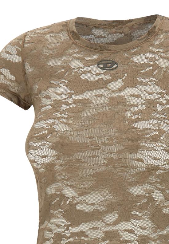 25FW 디젤 반팔 티셔츠 A18315 0DRAK77N Brown - DIESEL