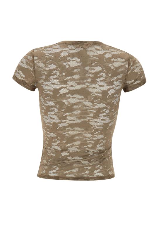 25FW 디젤 반팔 티셔츠 A18315 0DRAK77N Brown - DIESEL