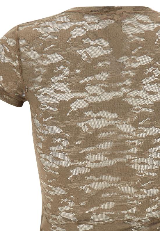 25FW 디젤 반팔 티셔츠 A18315 0DRAK77N Brown - DIESEL