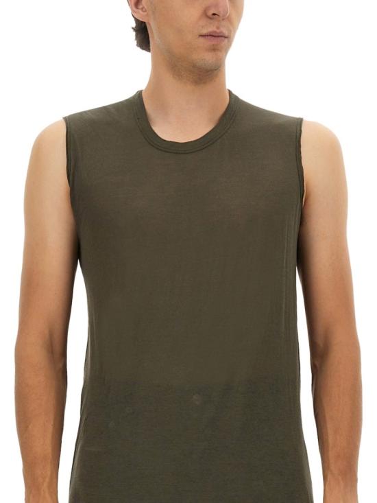 25FW 릭 오웬스 반팔 티셔츠 RU02E1151 UC25 Green - RICK OWENS