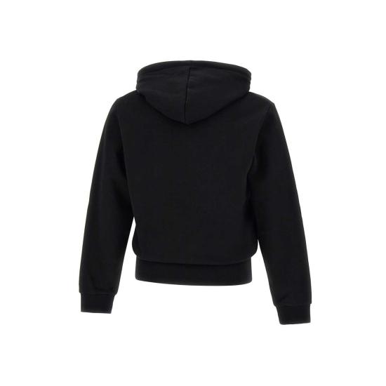 25FW 라코스테 오가닉 코튼 후드 티셔츠 SH9623 031 Black - LACOSTE