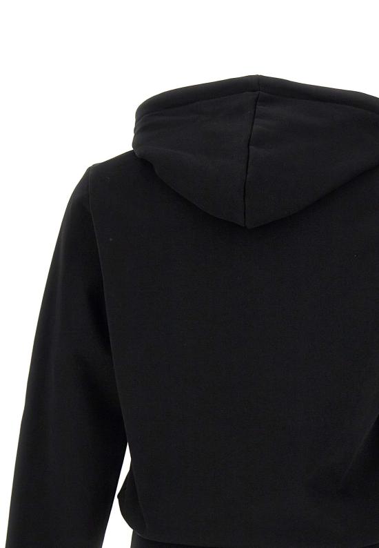 25FW 라코스테 오가닉 코튼 후드 티셔츠 SH9623 031 Black - LACOSTE