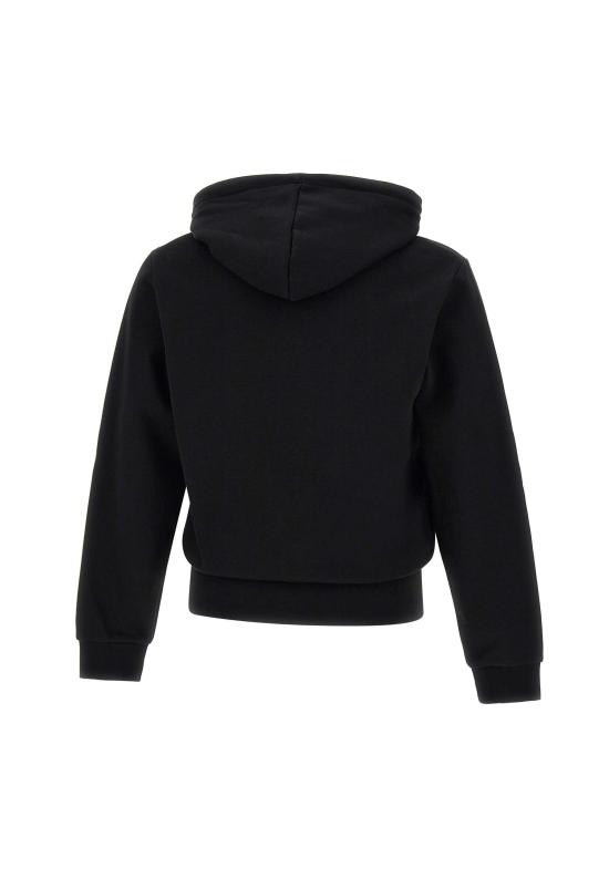 25FW 라코스테 오가닉 코튼 후드 티셔츠 SH9623 031 Black - LACOSTE