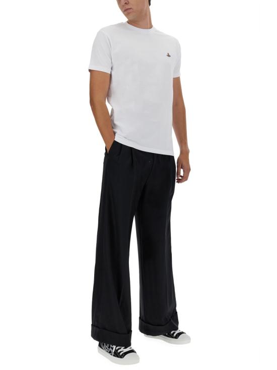 25FW 비비안웨스트우드 클래식 ORB 로고 티셔츠 3G010013 J001MA401 WHITE - VIVIENNE WESTWOOD