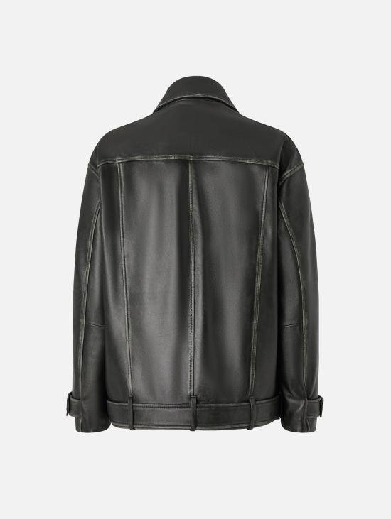 25FW 핑코 가죽 자켓 105369 A23Uz98 - PINKO