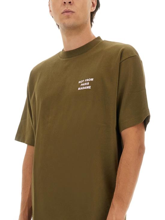 25FW 드롤드무슈 반팔 티셔츠 TS203 CO002KAKI BROWN - DROLE DE MONSIEUR