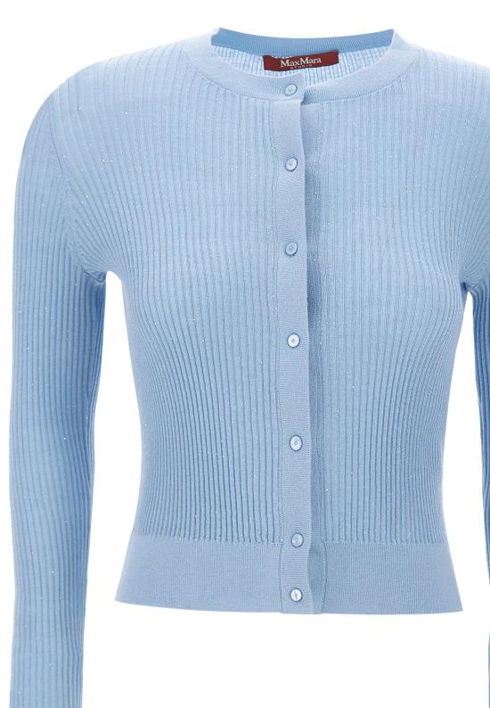 25FW 막스마라 스튜디오 가디건 2526346011600 002 Blue - MAX MARA STUDIO