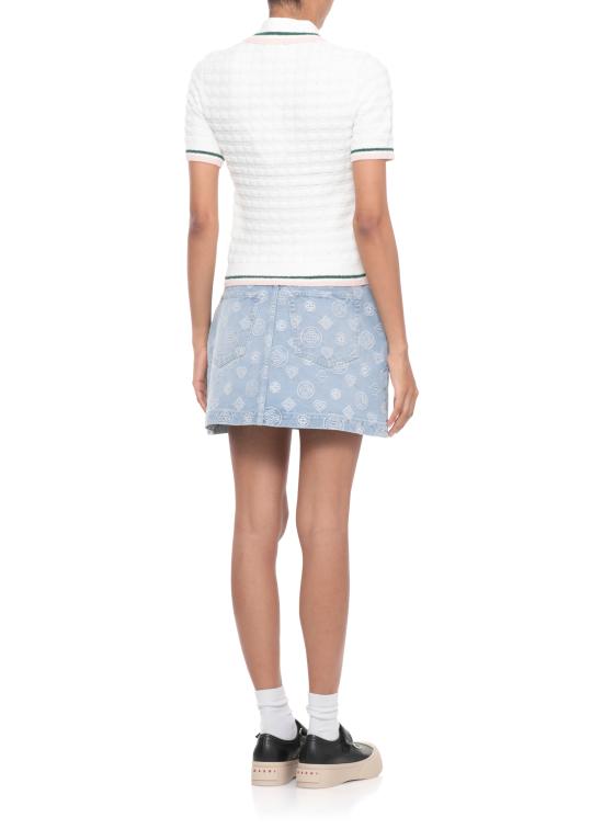 25FW 카사블랑카 폴로 티셔츠 WPF25KW101701 COTTON BLEND White - CASABLANCA