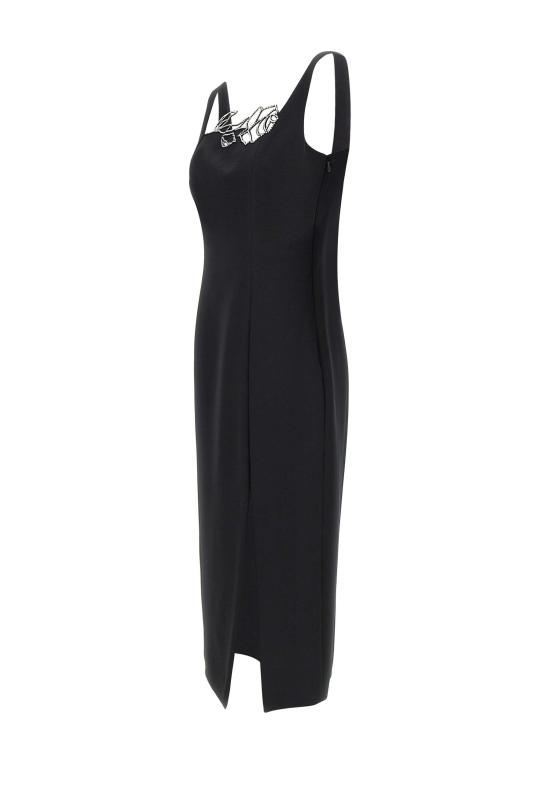 25FW 블루마린 미디 원피스 2A718A N0990 Black - BLUMARINE