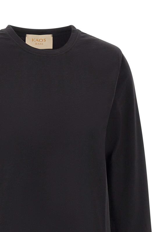 25FW 카오스 반팔 티셔츠 RIJBR001 0001 Black - KAOS